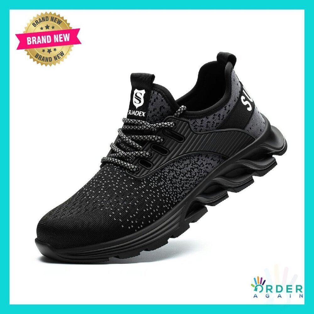 Steel Toe Work Sneakers Lightweight Slip Resistant Safety Shoes Composite Toe